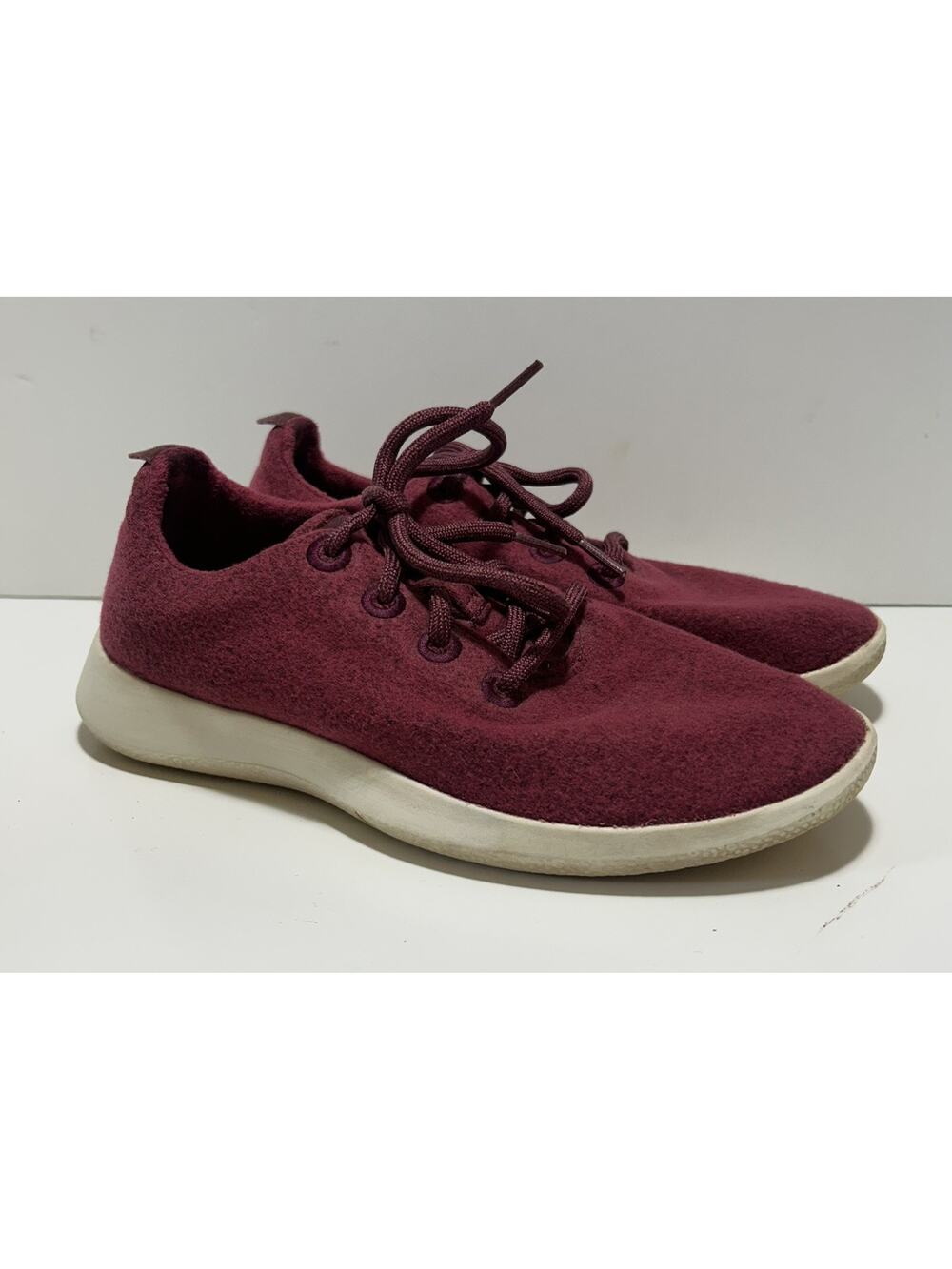 ALLBIRDS Wool Runners Orchard Burgundy Shoes Tie Comfort Womens 8